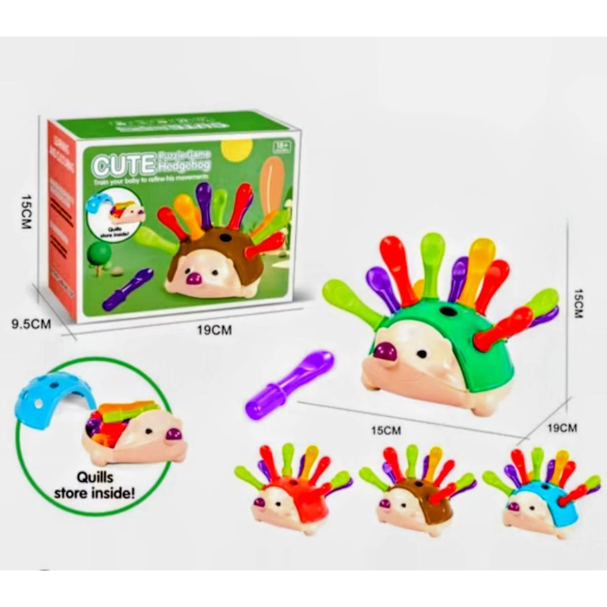 GENERICO - Juego De Aprendizaje Educativos Montessori Erizo Verde Encajes