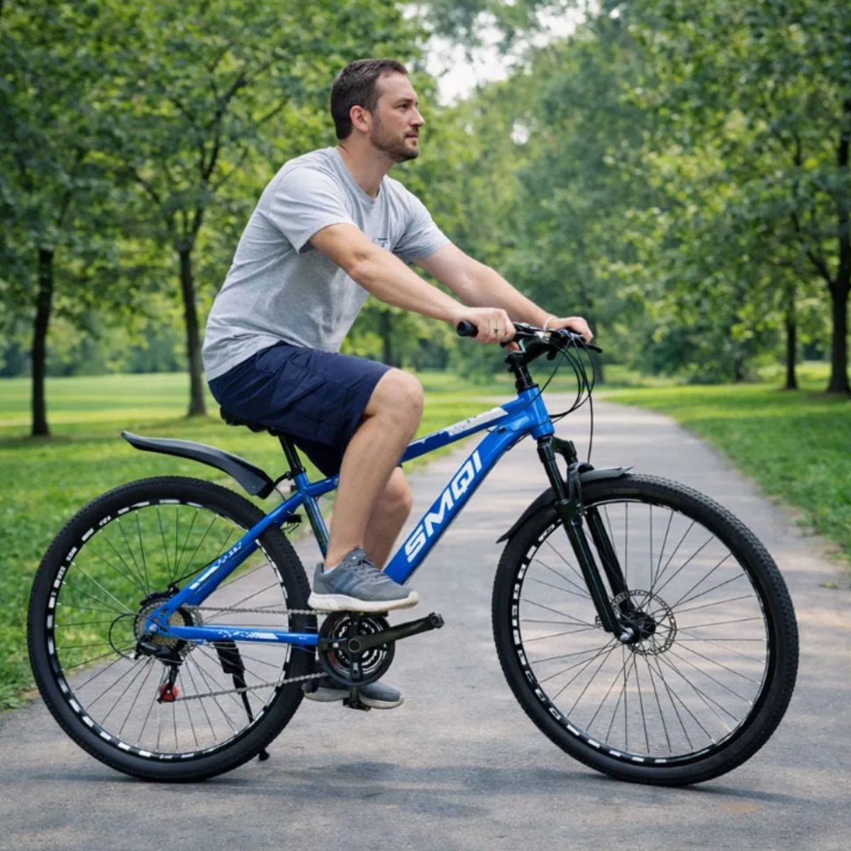 GENERICO - Bicicleta Aro 27.5 Bike Monuntain Con Pie De Apoyo Azul