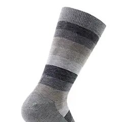 MONARCH - 2 Pares Calcetín Bamboo Franjas Largo Americano