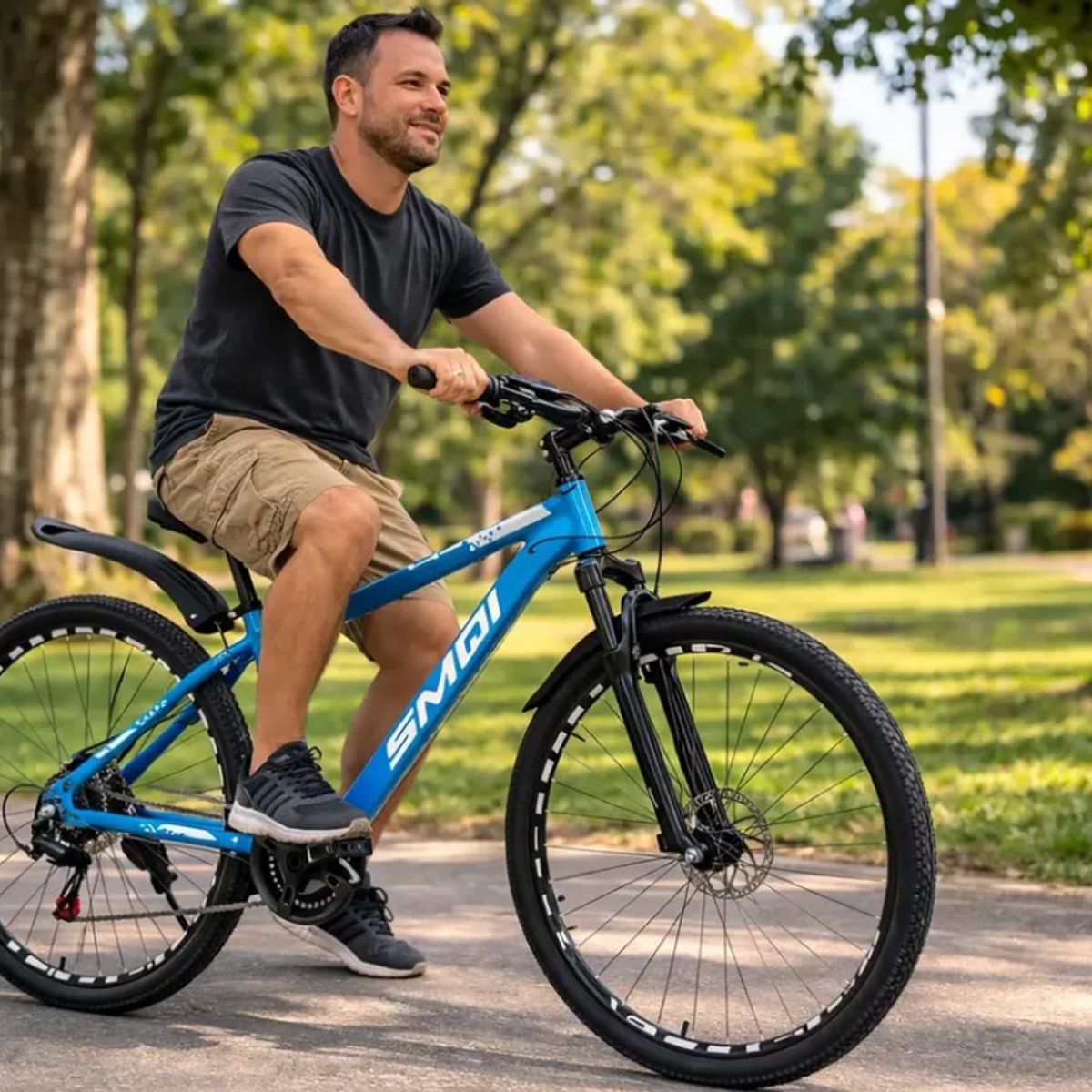 GENERICO - Bicicleta Aro 27.5 Bike Monuntain Con Pie De Apoyo Celeste