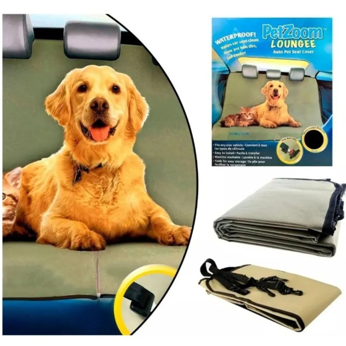 MOVI - FUNDA CUBRE ASIENTOS PARA MASCOTAS 2 PLAZAS