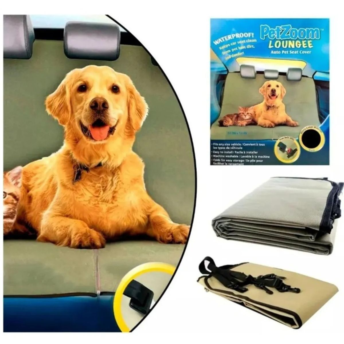 MOVI - FUNDA CUBRE ASIENTOS PARA MASCOTAS 2 PLAZAS