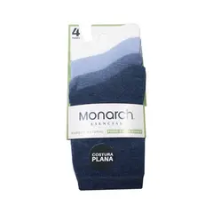 MONARCH - 4 Pares Calcetín Bamboo Puño Suave Kids Largo 24