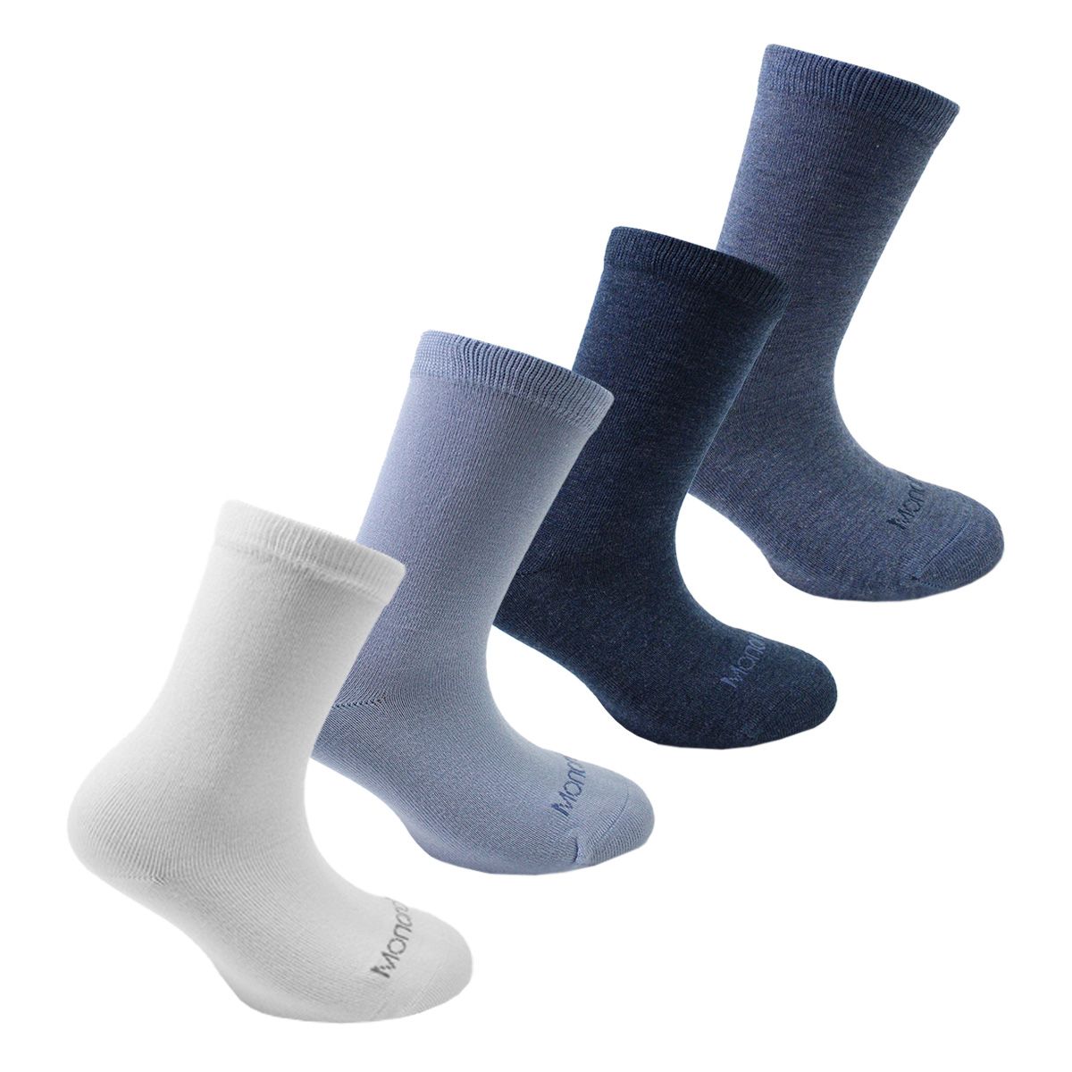 MONARCH - 4 Pares Calcetín Bamboo Puño Suave Kids Largo 24 Monarch