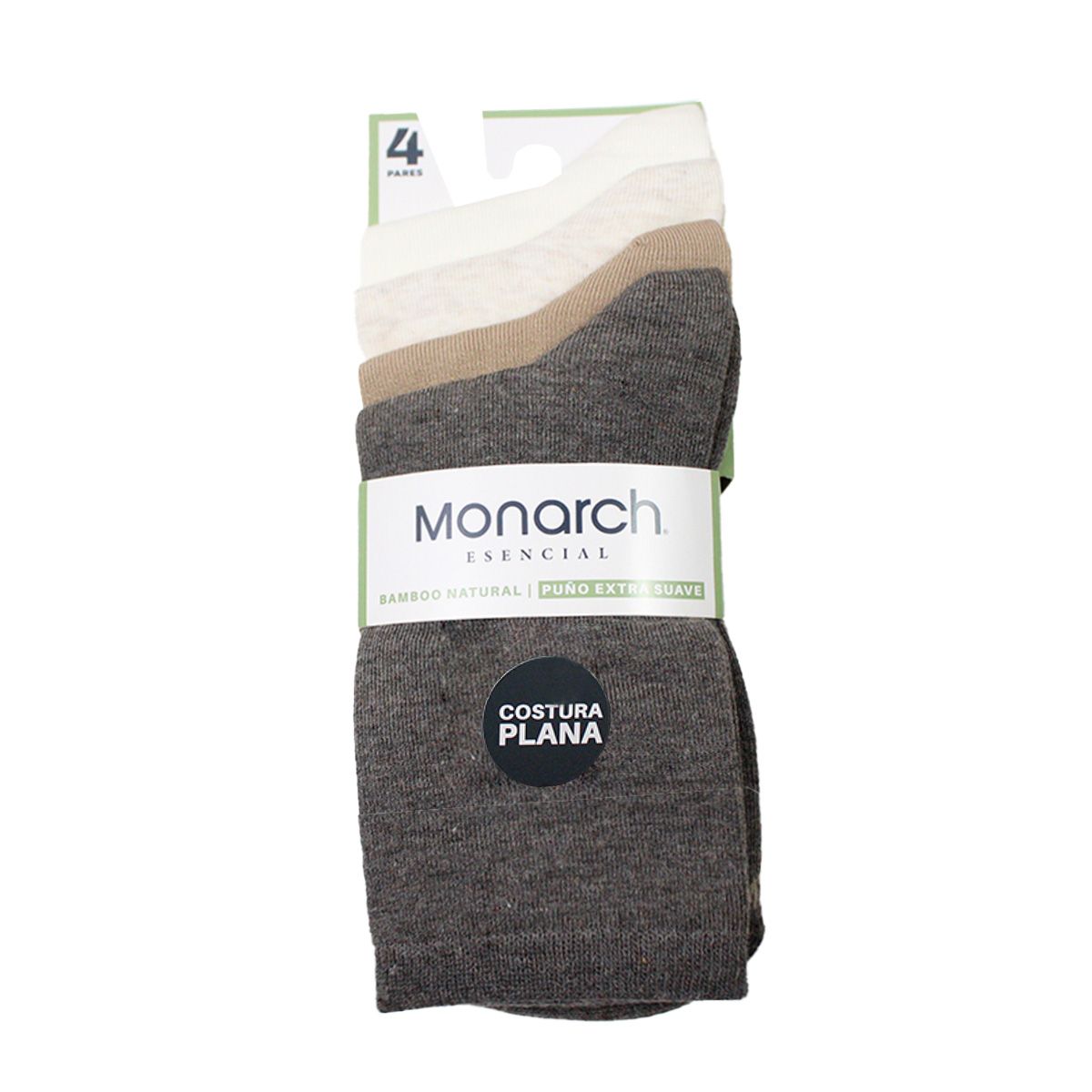 MONARCH - 4 Pares Calcetín Bamboo Puño Suave Kids Largo 24 Monarch