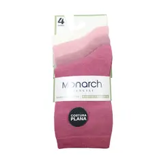 MONARCH - 4 Pares Calcetín Bamboo Puño Suave Kids Largo 24