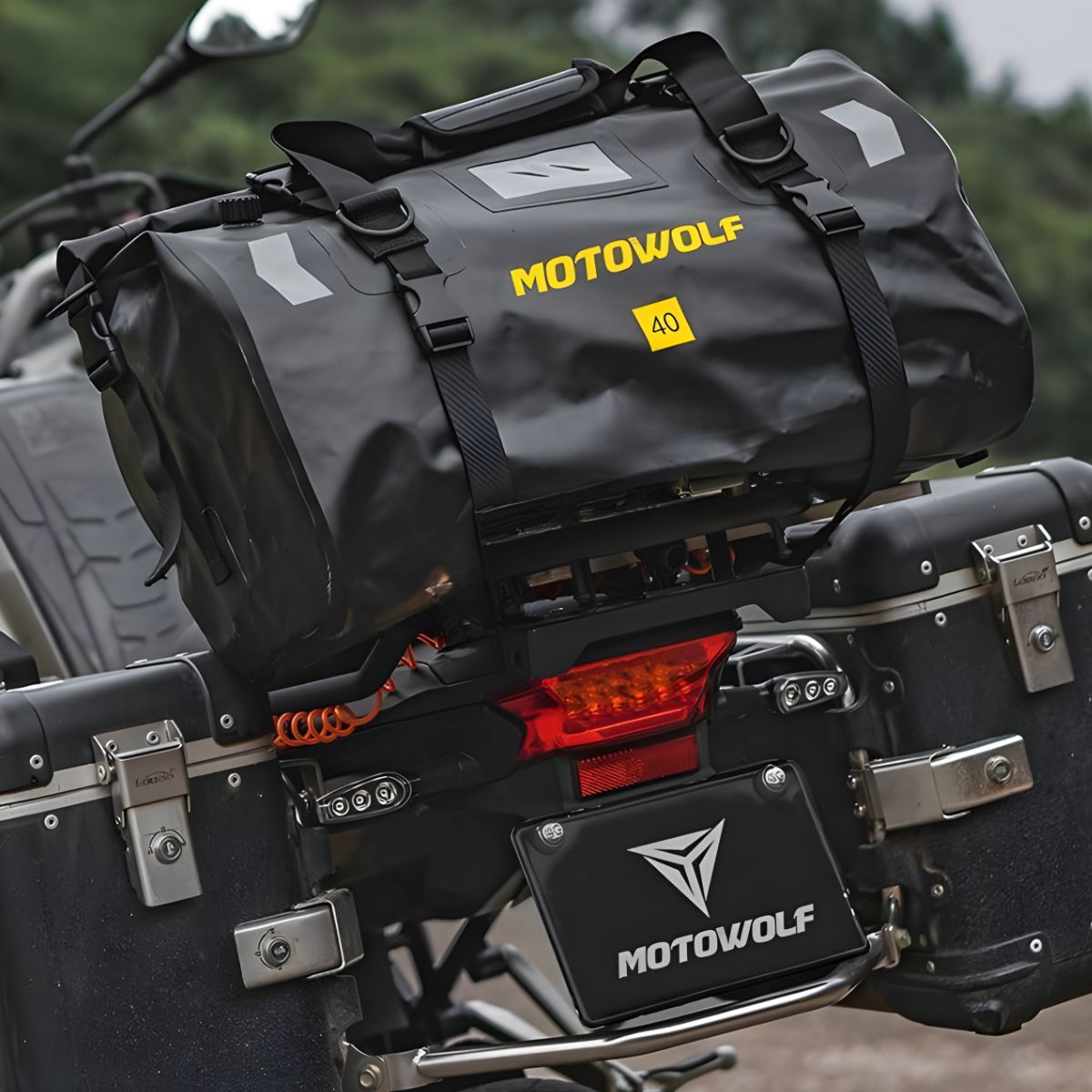 GENERICO - Bolso de moto impermeable 40L Negro PREMIUM