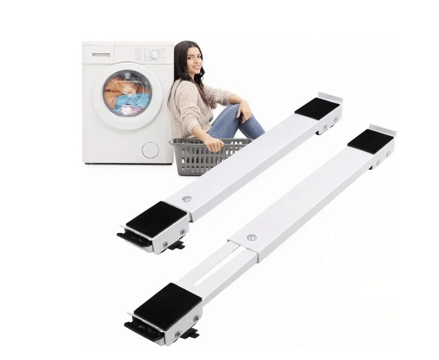IRM Pack 2 Ruedas Deslizadoras Lavadora Refrigerador Muebles Ajustable 227kg Antideslizante