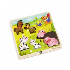 EUREKAKIDS - Puzzle Granja de Madera Eureka Kids