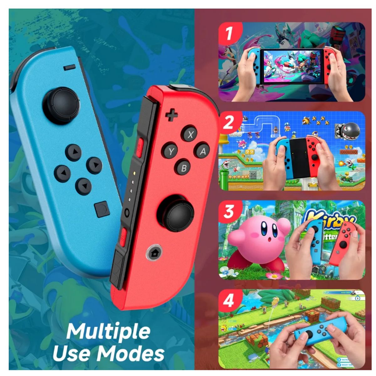 GENERICO - Control Inalámbrico Joystick Compatible Switcholed Joy-con Azul