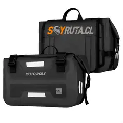 GENERICO - Alforjas Laterales Moto 30L Impermeables Negro