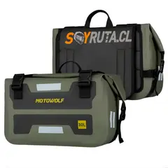 GENERICO - Alforjas Laterales Moto 30L Impermeables Verde