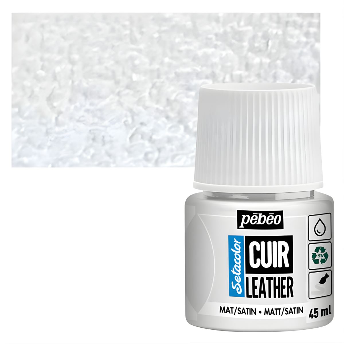 PEBEO - Pintura Para Cuero Frasco 45 Ml Setacolor Cuir Pebeo Color 01 - Blanco