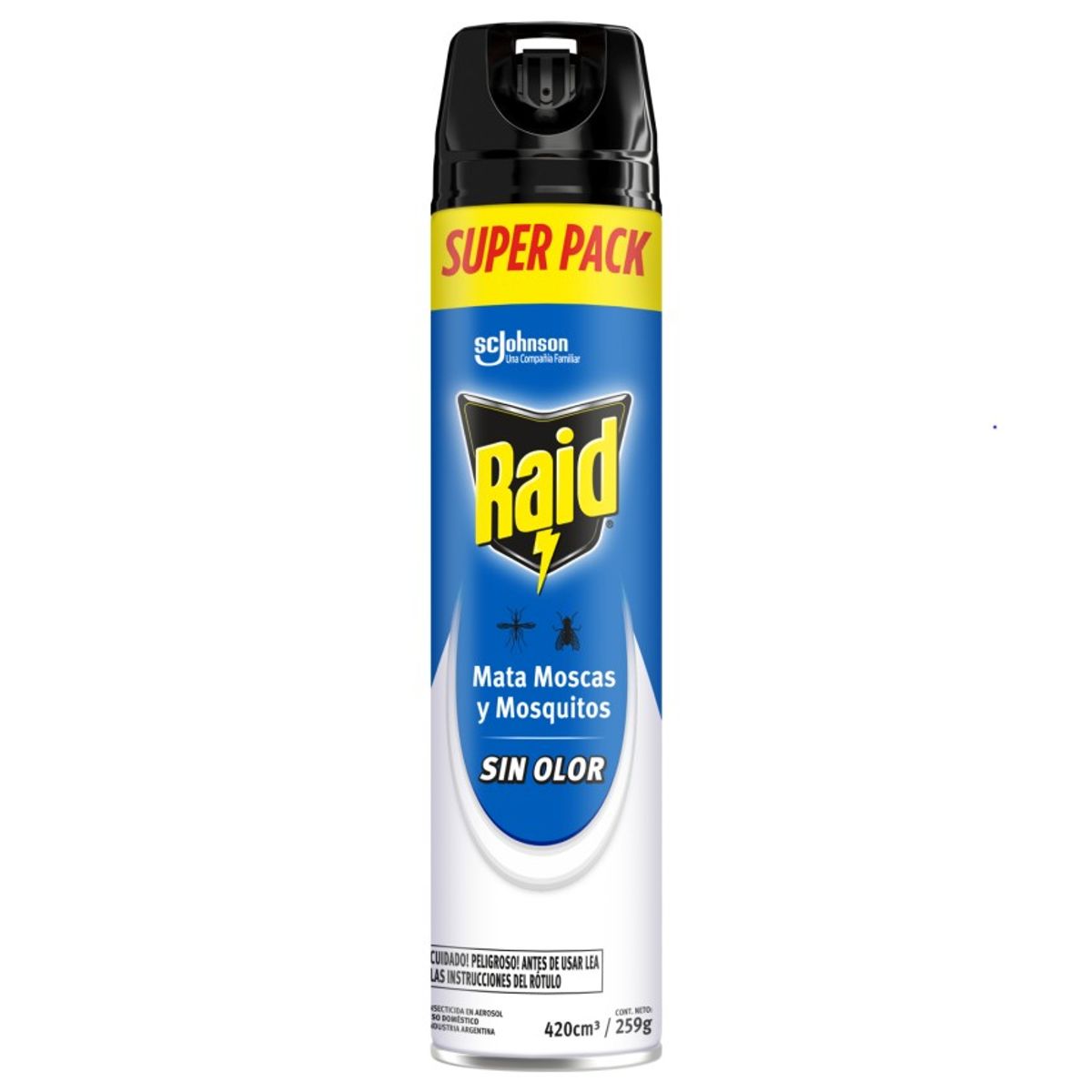RAID - Raid Insecticida Mata Moscas, Mosquitos y Zancudos Sin Olor 420 cm3