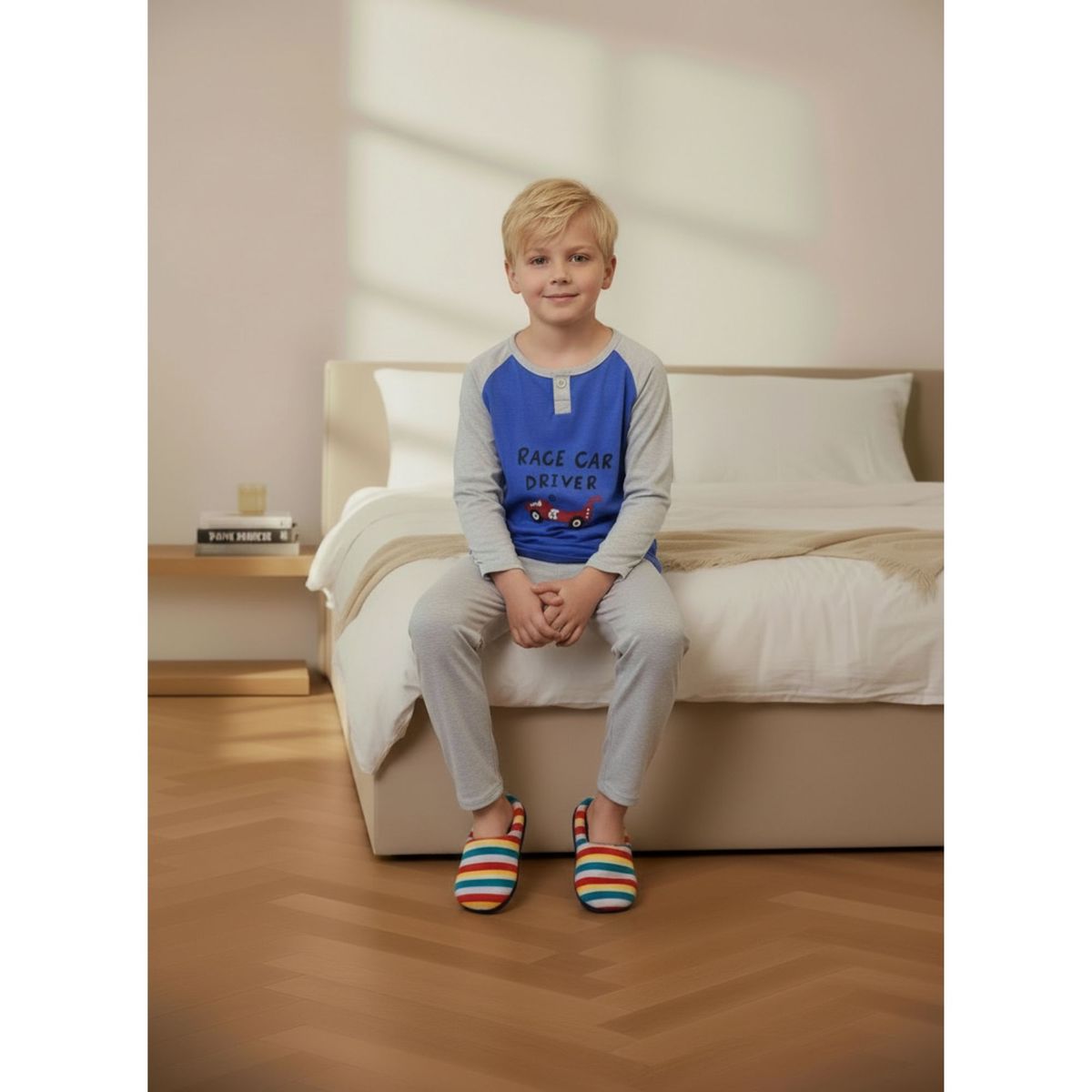 LIKE SHOP - Pijama Niño Verano Manga Larga Diseños Colores 0442