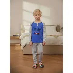 LIKE SHOP - Pijama Niño Verano Manga Larga Diseños Colores 0442