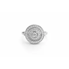 JOYAS LANDEROS - Anillo Circulos Circones Plata 925
