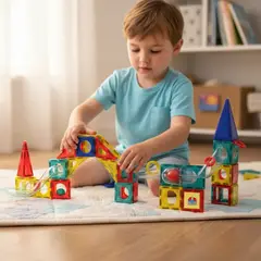 GENERICO - Juego Educativo Bloques Magnéticos Stem 42 Piezas