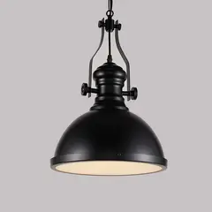 WANT - Lámpara Colgante Industrial E 27 con pantalla Difusora