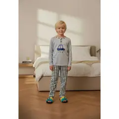 LIKE SHOP - Pijama Niño Verano Manga Larga Diseños Colores 0440