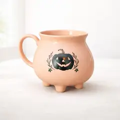 GENERICO - CALDERO TAZA MUG CALABAZA DE CERÁMICA ESTILO HALLOWEEN