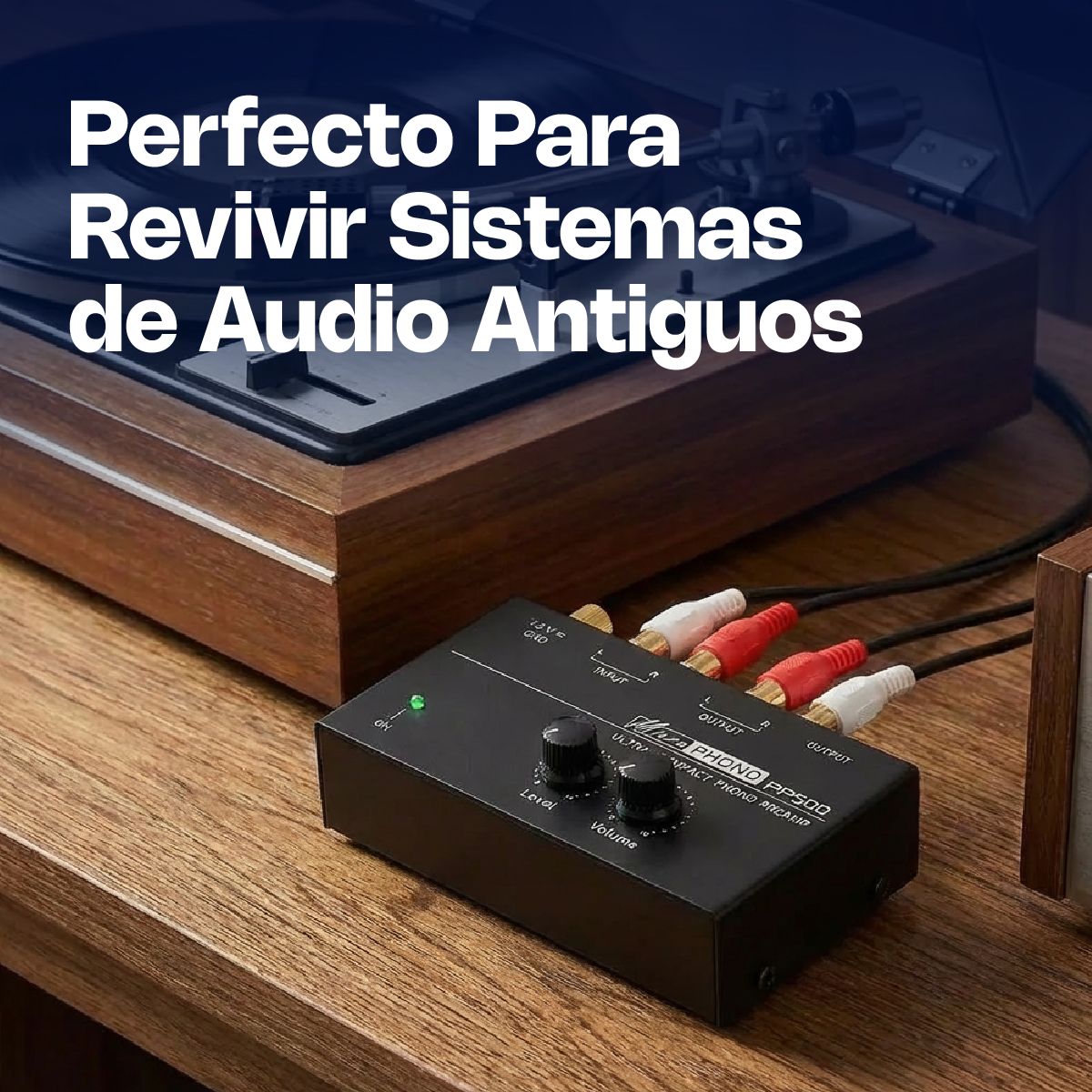 ASIAQUALITY - Preamplificador Para Tornamesa pp500 Con Control De Volumen