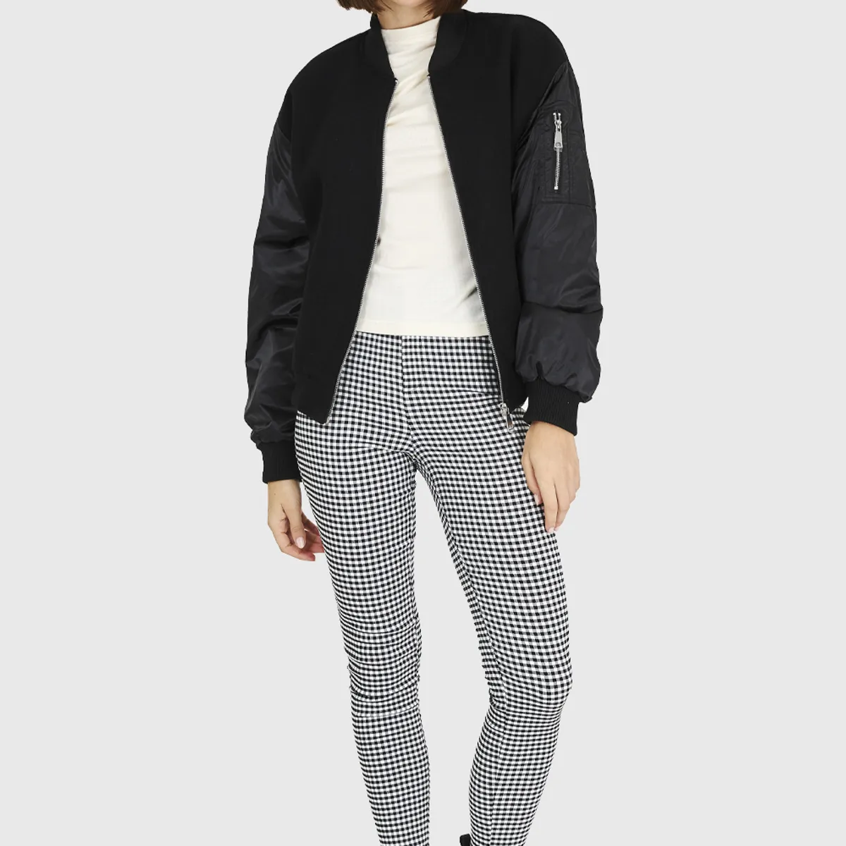 NICOPOLY - Bomber Tipo Lanilla Negro Nicopoly