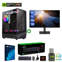 AMD CORP - Pc Gamer AMD Ryzen 5 5500 - 16GB RAM - RTX 3050 - 1TB - Wifi (Monitor 22") COC-B