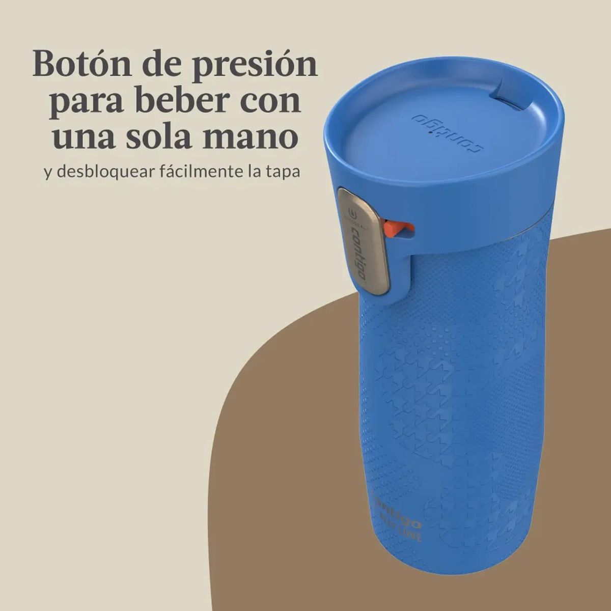 CONTIGO - Vaso Térmico Contigo 473ml Mug Allylove Autoseal De Acero Inoxidable Vaso Color Azul