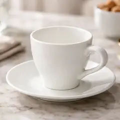 BRIC - Set De 4 Tazas Y Plato De Porcelana Cafe Y Te