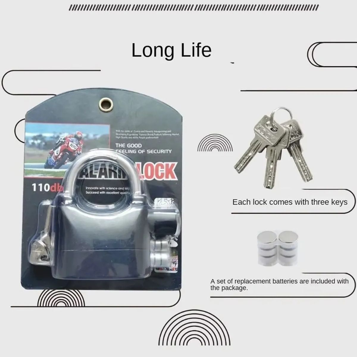 MOVI - Candado Antirrobo con Alarma