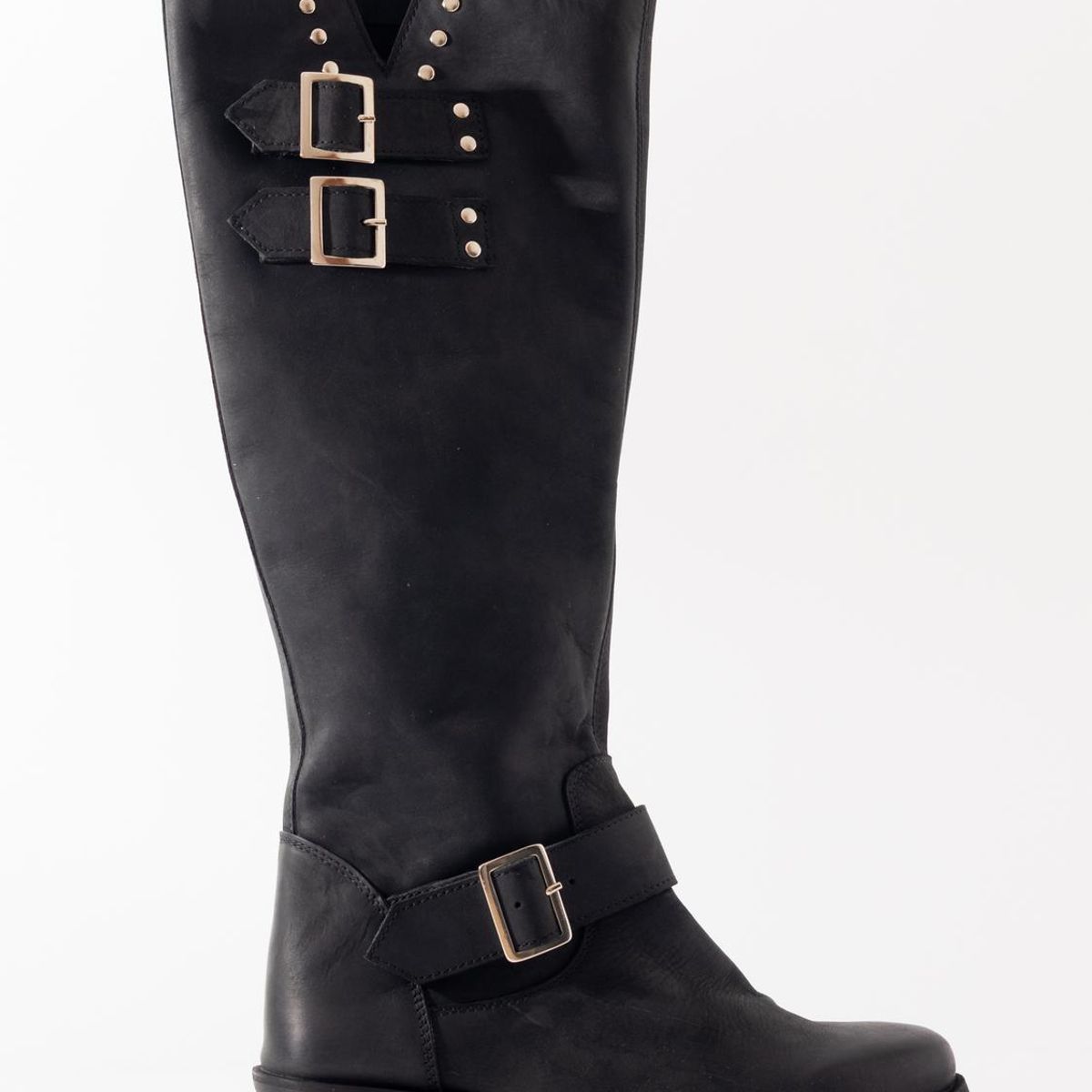 GIANI DAFIRENZE - Bota Cuero Mujer Carpintero Negro