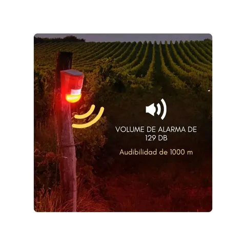 ALARMA SOLAR CON SENSOR DE MOVIMIENTO-Impermeable