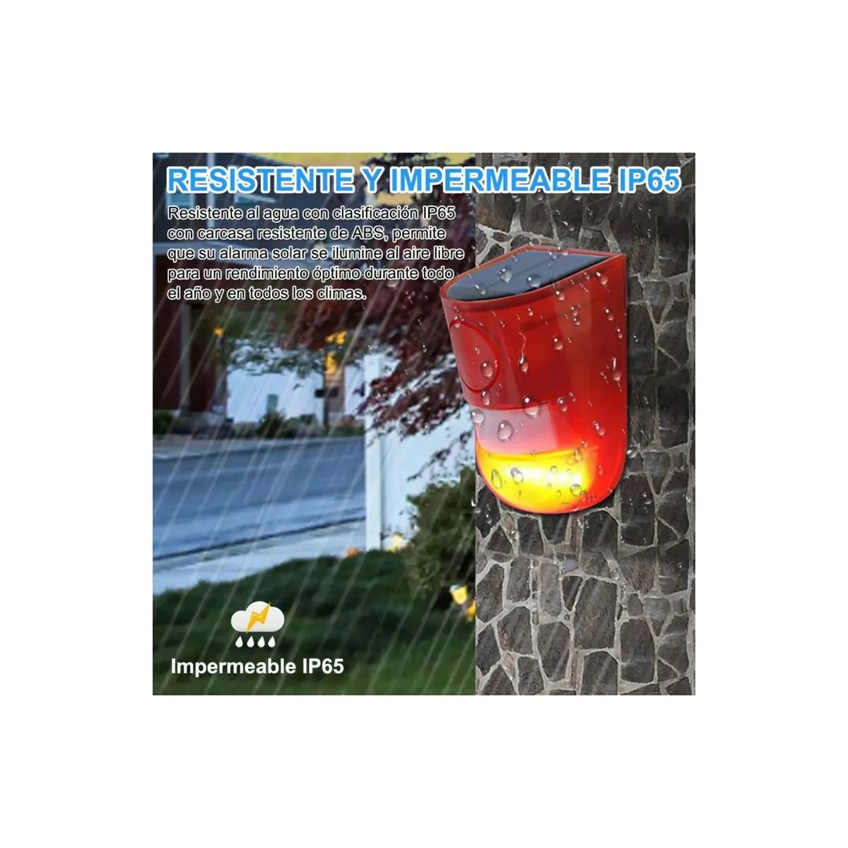 MOVI - ALARMA SOLAR CON SENSOR DE MOVIMIENTO-Impermeable