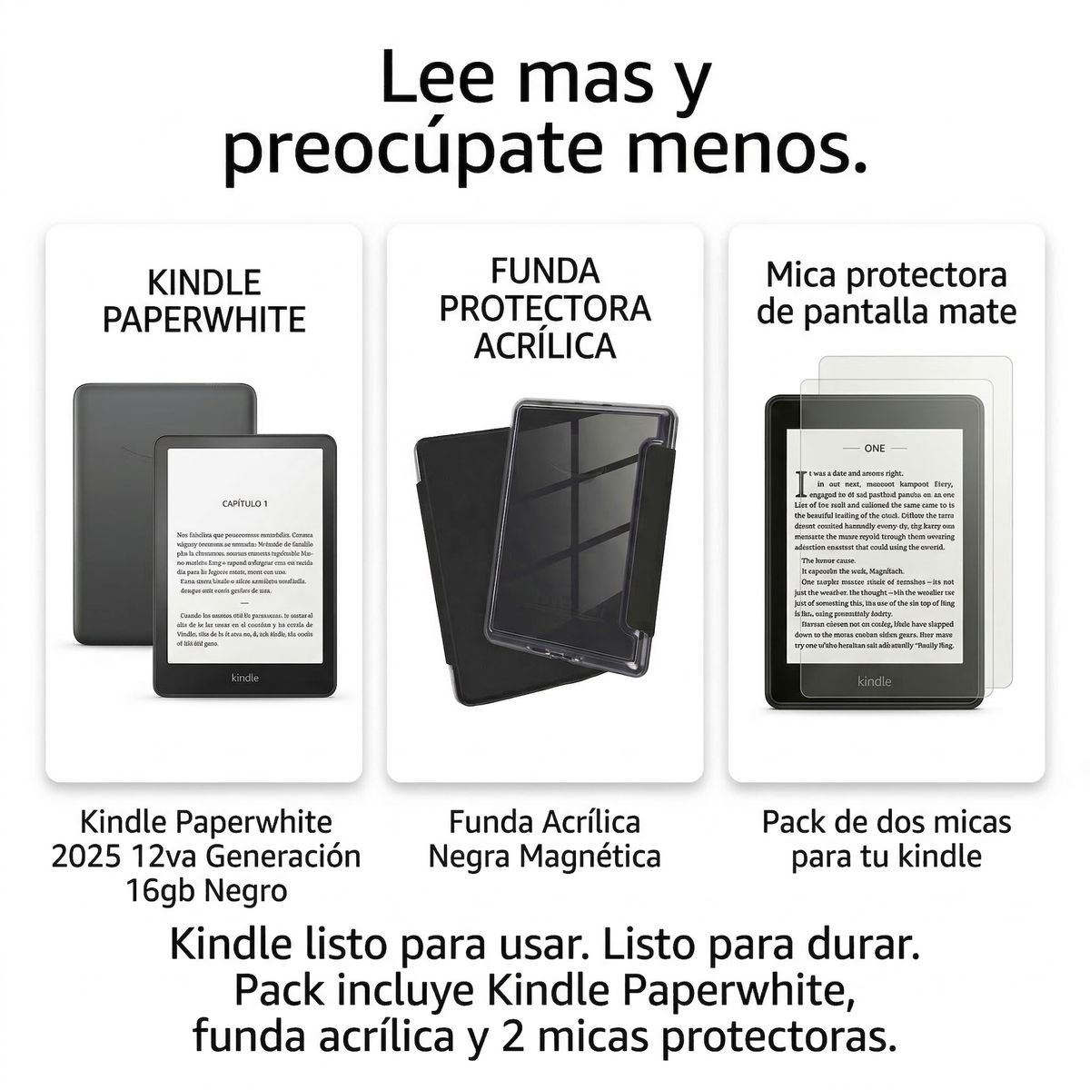 AMAZON - Nuevo Kindle Paperwhite 7.0 16gb 12va Gen 2025 + Funda Acrilica + Mica
