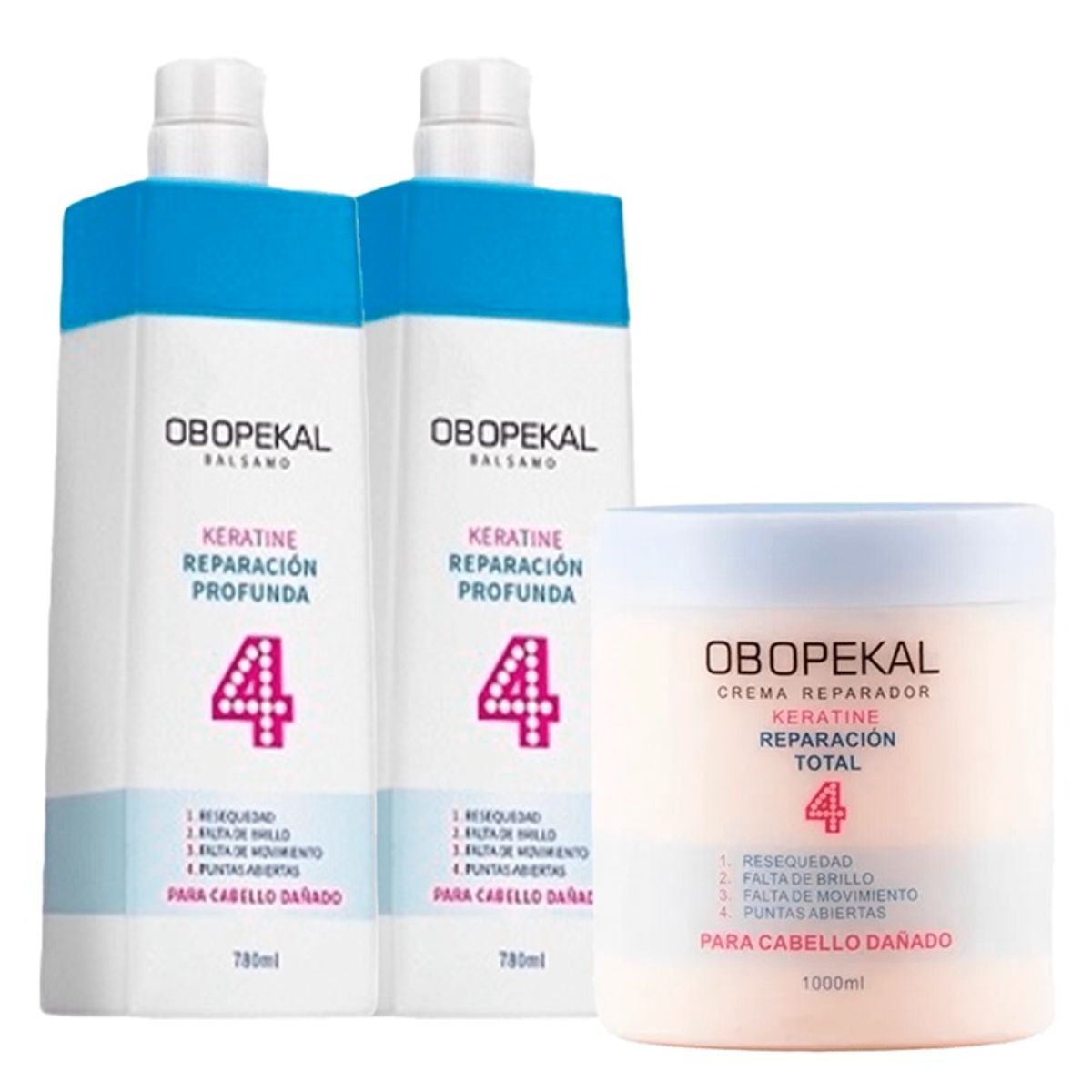 OBOPEKAL - Tripack Obopekal - Shampoo+Acondicionador+Tratamiento 4Pasos