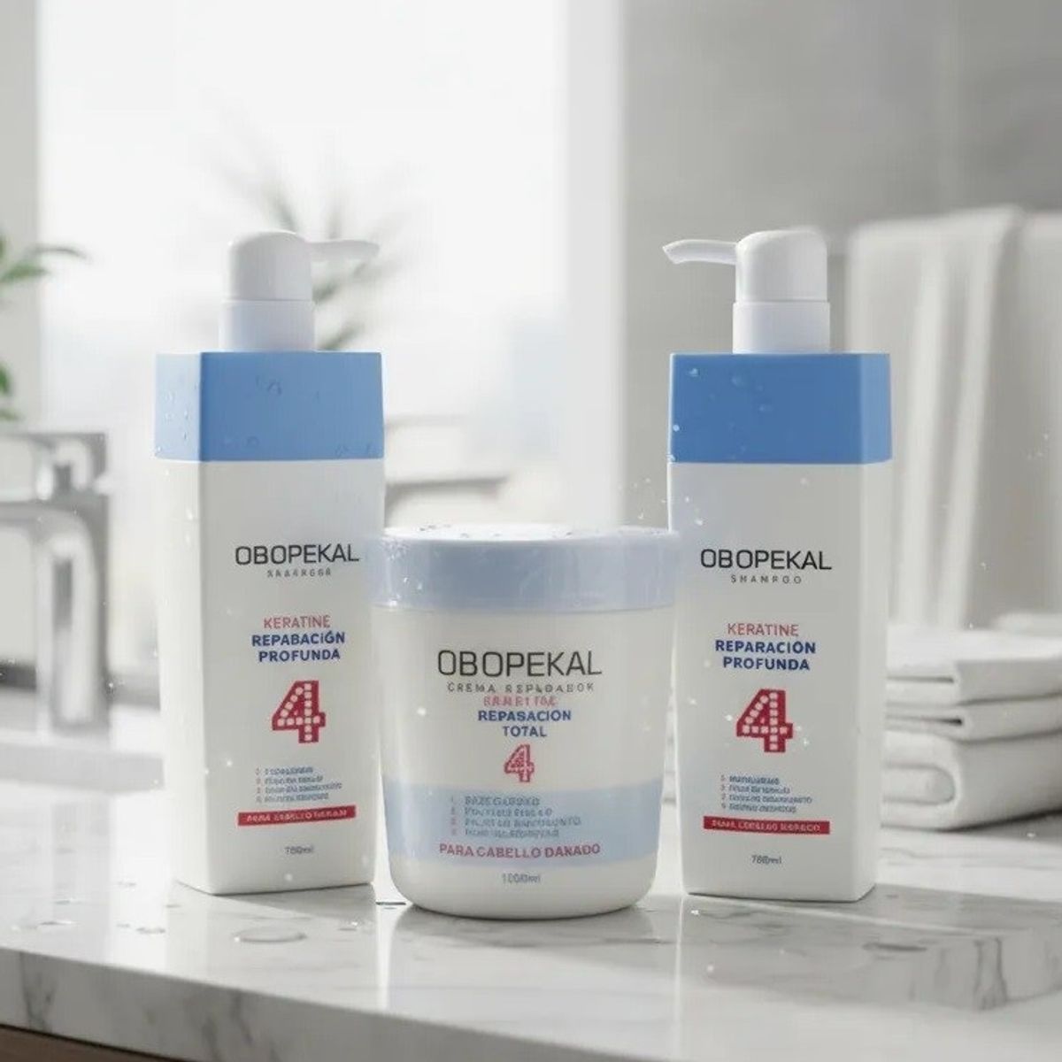 OBOPEKAL - Tripack Obopekal - Shampoo+Acondicionador+Tratamiento 4Pasos