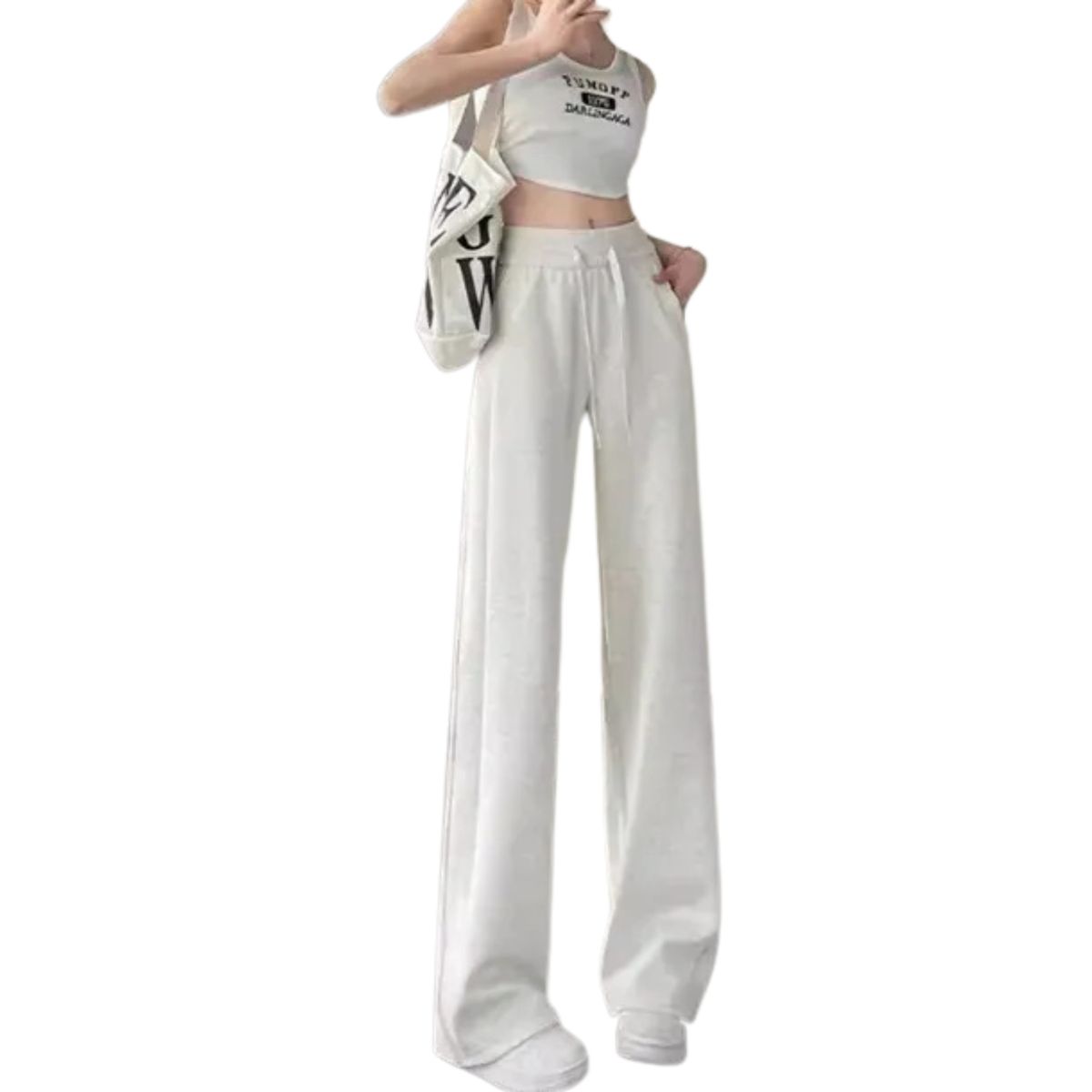 LOOK SHOP - Pantalón Mujer Palazzo Algodón. Buzo Lulu Calidad Premium 819