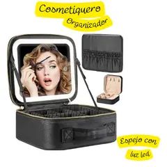 MOVI - Cosmetiquero con espejo luz led y organizador