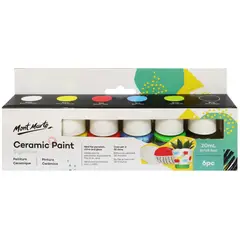 MONT MARTE - Set 6 Pinturas para Cerámica Colores Primarios 20ml