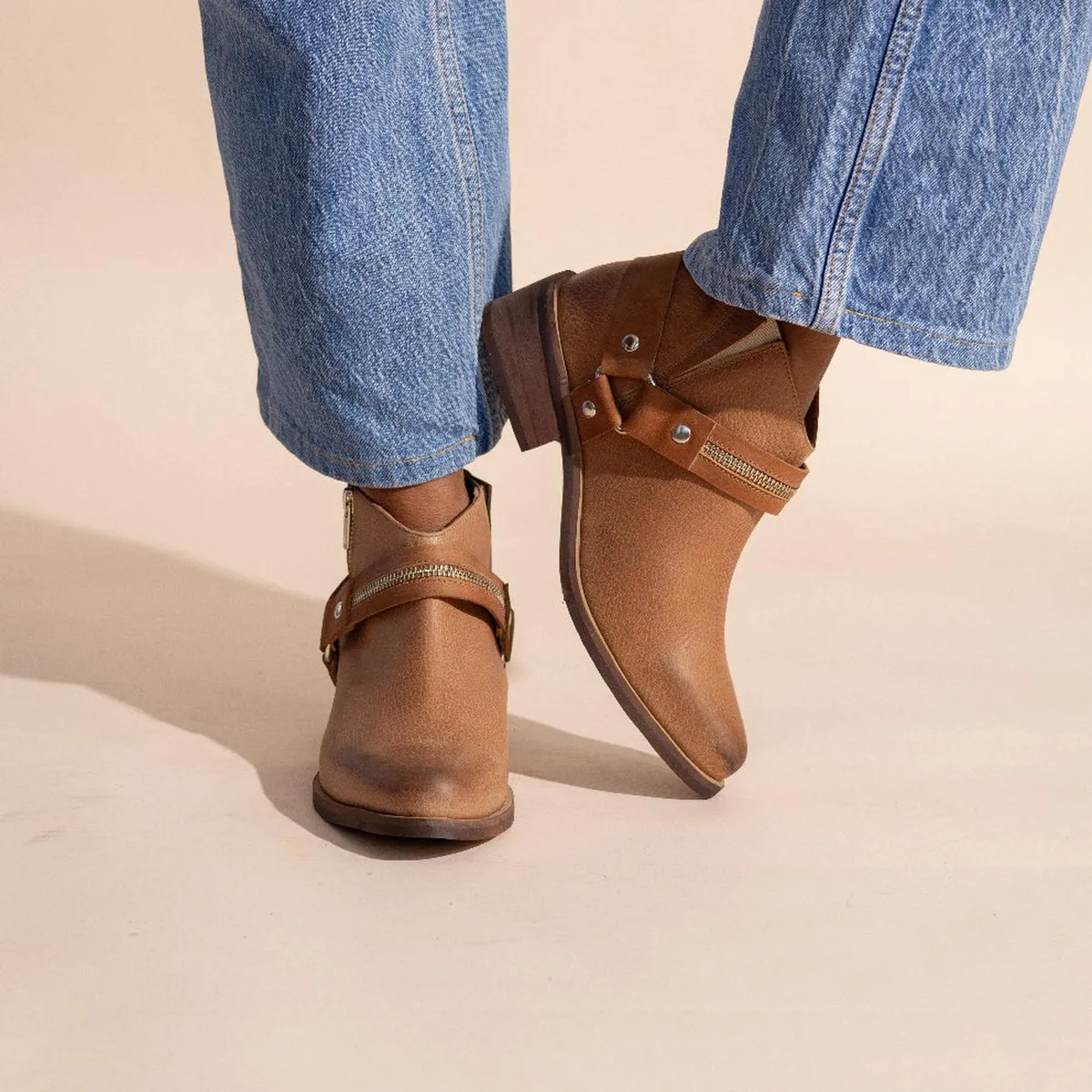 GIANI DAFIRENZE - Botin Cuero Mujer Margot Camel