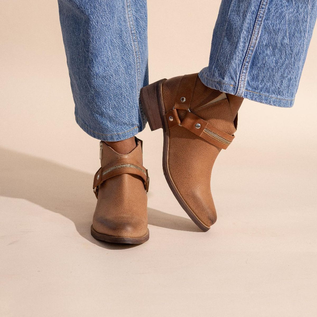 GIANI DAFIRENZE - Botin Cuero Mujer Margot Camel