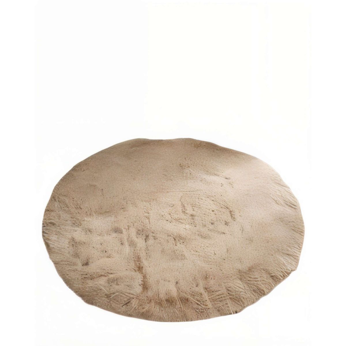 GENERICO - ALFOMBRA REDONDA DE TEXTURA PREMIUM  150CM X 150CM DECORATIVA COLOR BEIGE
