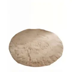 GENERICO - ALFOMBRA REDONDA DE TEXTURA PREMIUM 150CM X 150CM DECORATIVA COLOR BEIGE