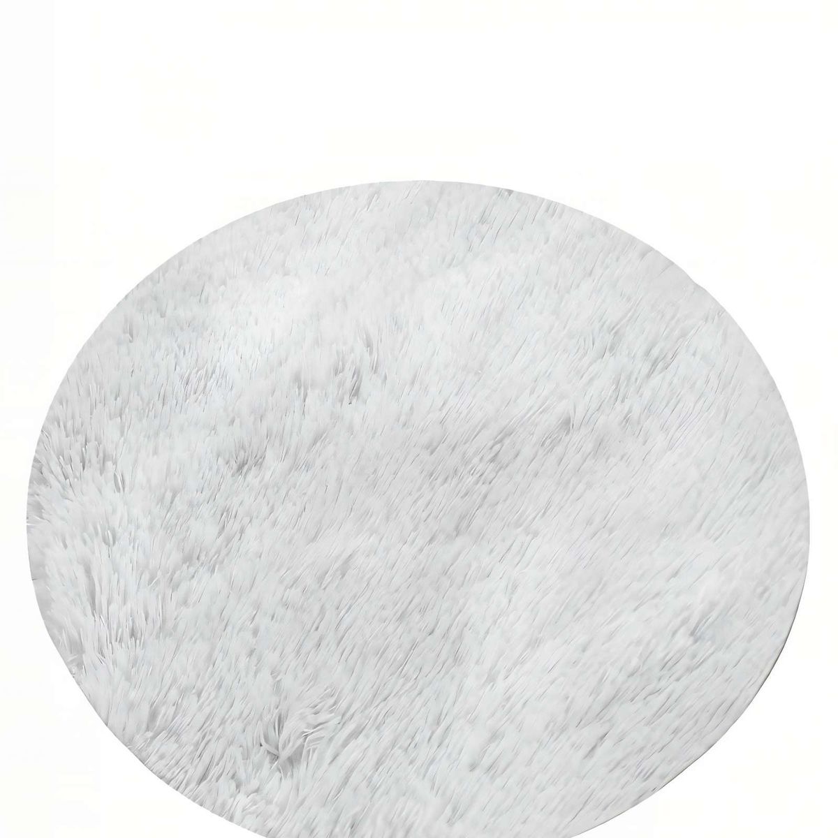 GENERICO - ALFOMBRA REDONDA DE TEXTURA PREMIUM  150CM X 150CM DECORATIVA COLOR BLANCO