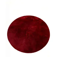 GENERICO - ALFOMBRA REDONDA DE TEXTURA PREMIUM 150CM X 150CM DECORATIVA COLOR BURDEO