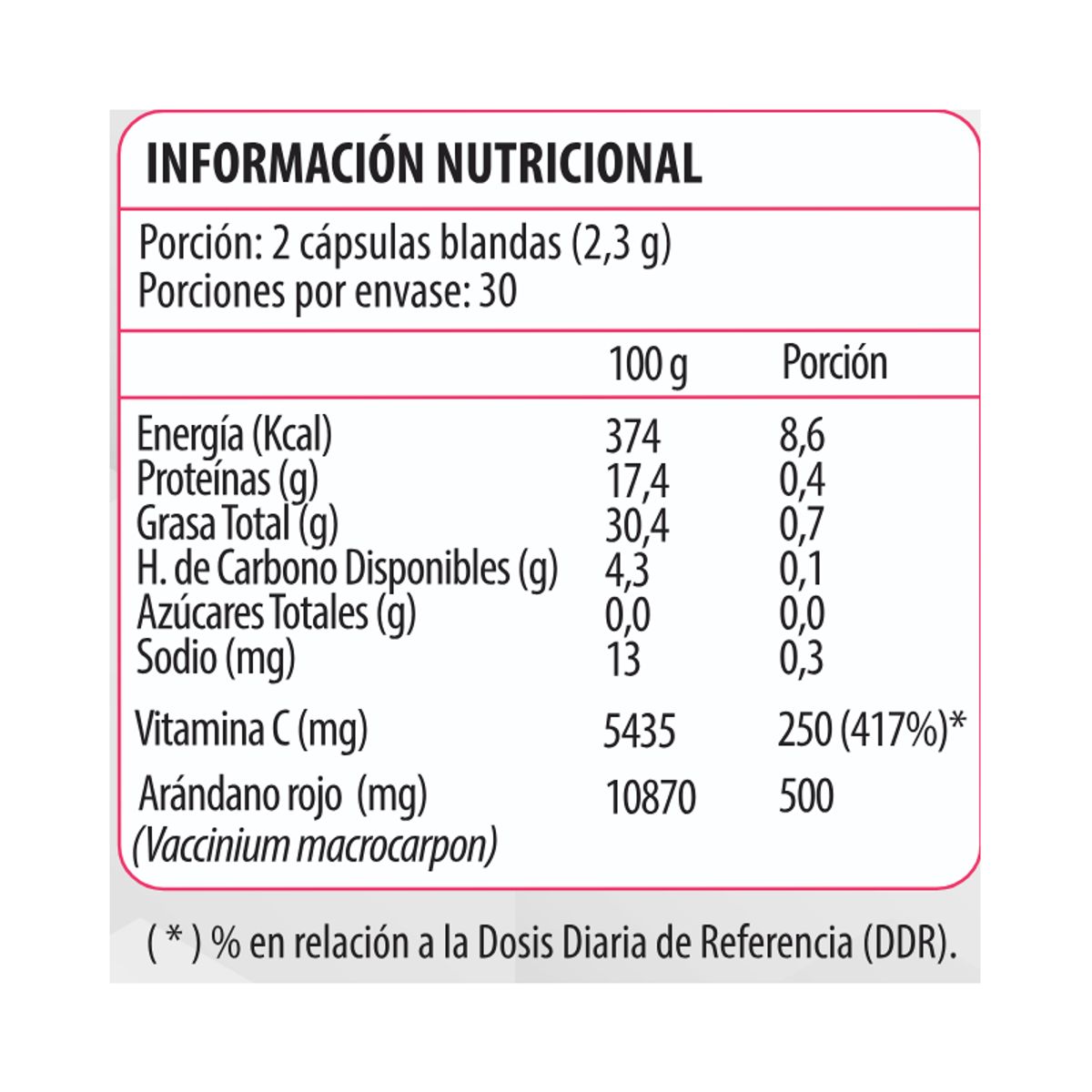 NEWSCIENCE - Cranberry + Vitamina C 60 Capsulas Newscience