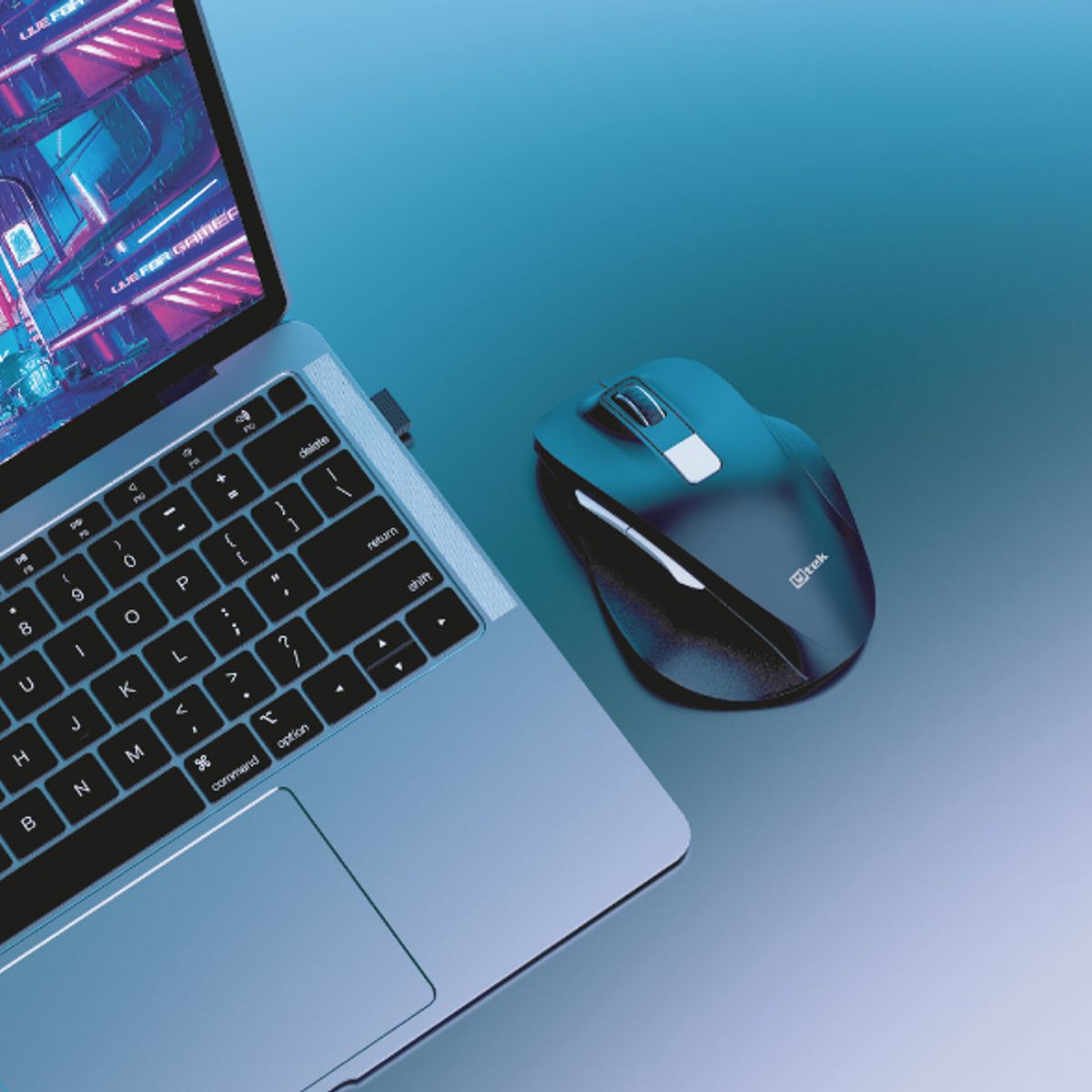 UTEK - Mouse Inalámbrico 6 Botones Silenciosos 2.4 GHz UT-MOW366