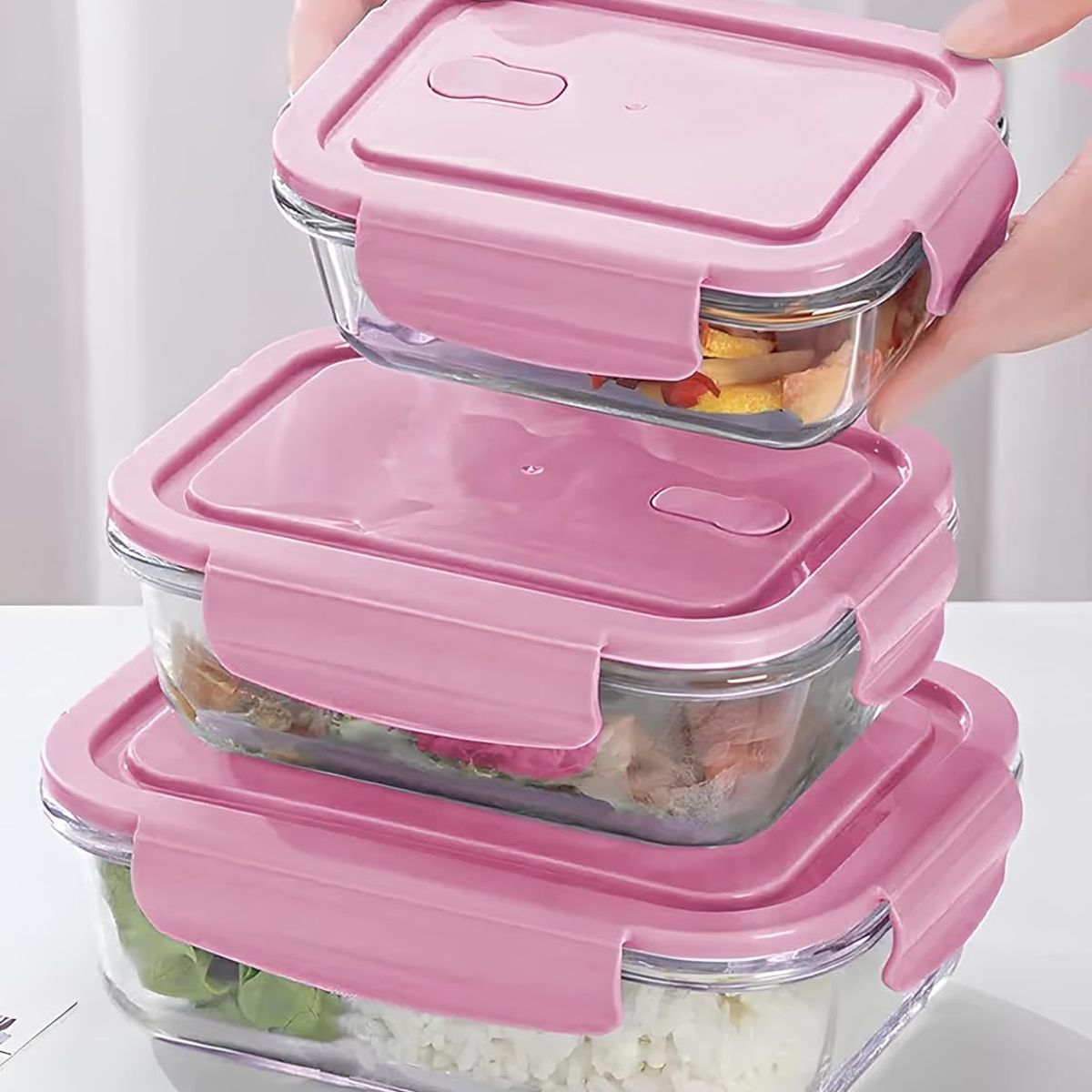 GENERICO - Contenedor Hermetico Vidrio Cuadrado Surtido 700 Ml Cocina