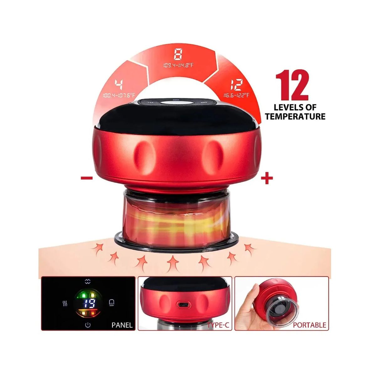 MOVI - Ventosa Eléctrica Anticelulitis con Masaje y Vibración
